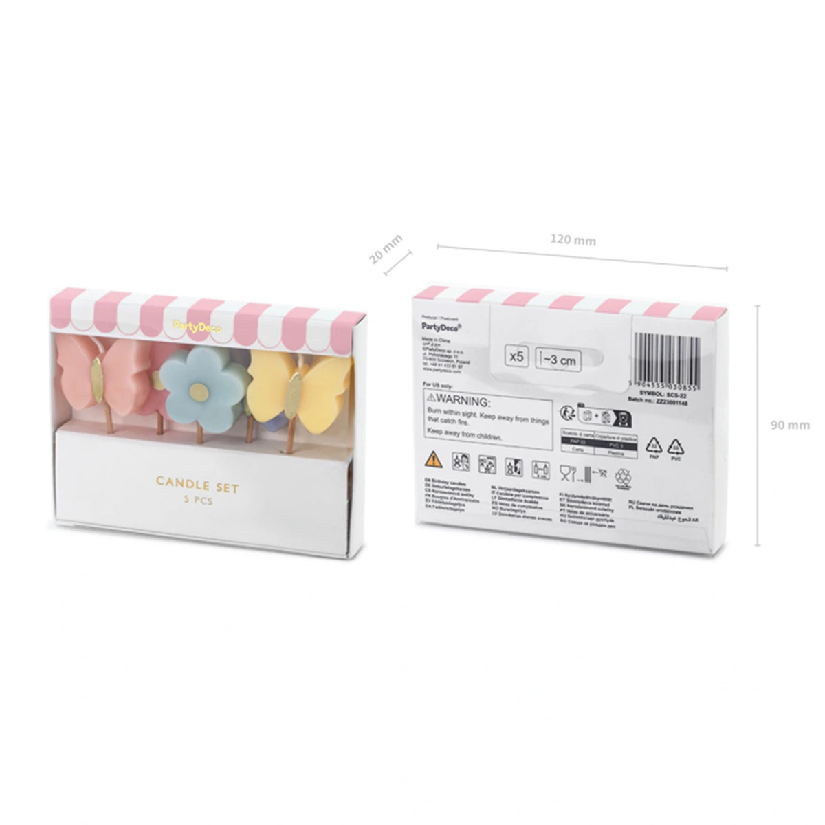 5 Kuchenkerzen / Butterflies