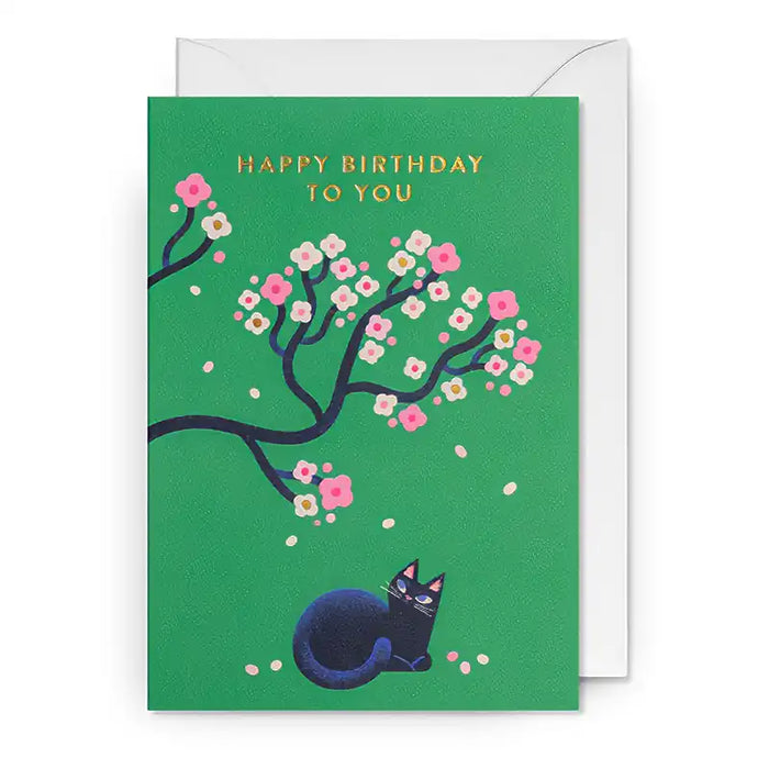 Klappkarte / weisser Umschlag / Essi Kimpimaki / Happy Birthday To You