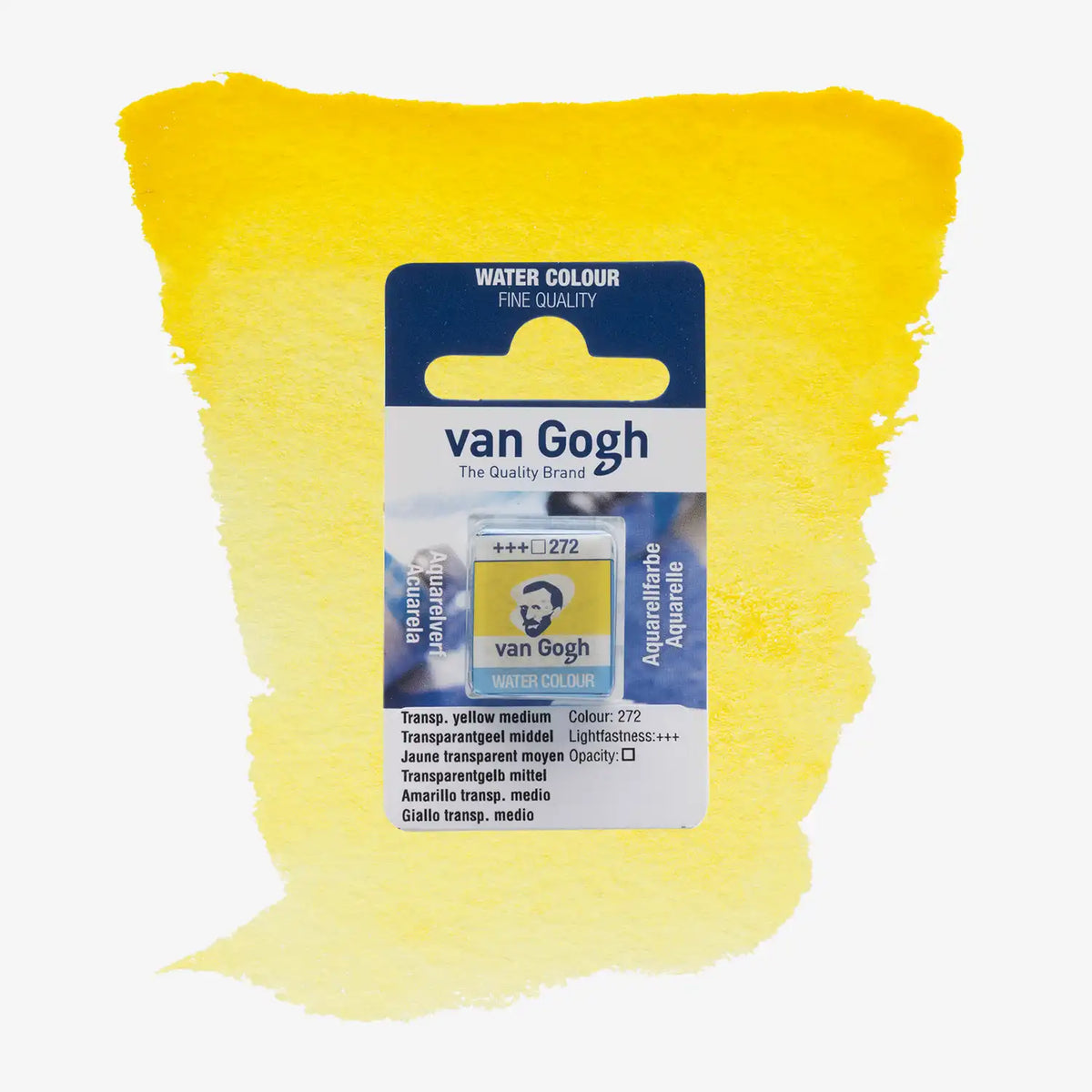 VanGogh_feste-Aquarellfarbe-im-halben-Naepfchen-auf-Farbkarte-Farbfamilie-Gelb-FArbe-Transparent-_Gelb-_Mittel-272