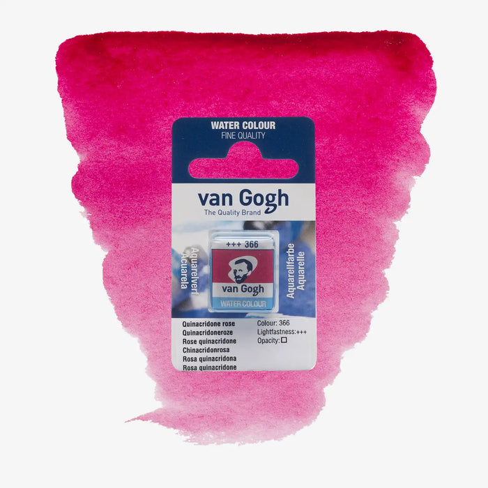 VanGogh_feste-Aquarellfarbe-im-halben-Naepfchen-auf-Farbkarte-Farbfamilie-Rosa-FArbe-Quinacridone-Rose-_Primaer_-366