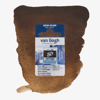 VanGogh_feste-Aquarellfarbe-im-halben-Naepfchen-auf-Farbkarte-Farbfamilie-Braun-FArbe-Gebranntes-_Umbra-409