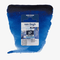 VanGogh_feste-Aquarellfarbe-im-halben-Naepfchen-auf-Farbkarte-Farbfamilie-Blau-FArbe-Preussischblau-508