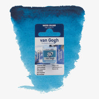 VanGogh_feste-Aquarellfarbe-im-halben-Naepfchen-auf-Farbkarte-Farbfamilie-Blau-FArbe_Tuerkisblau-522