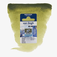 VanGogh_feste-Aquarellfarbe-im-halben-Naepfchen-auf-Farbkarte-Farbfamilie-Gruen-FArbe_Olivgruen-620
