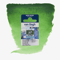 VanGogh_feste-Aquarellfarbe-im-halben-Naepfchen-auf-Farbkarte-Farbfamilie-Gruen-FArbe_Haken-_Gruen-_Licht-644