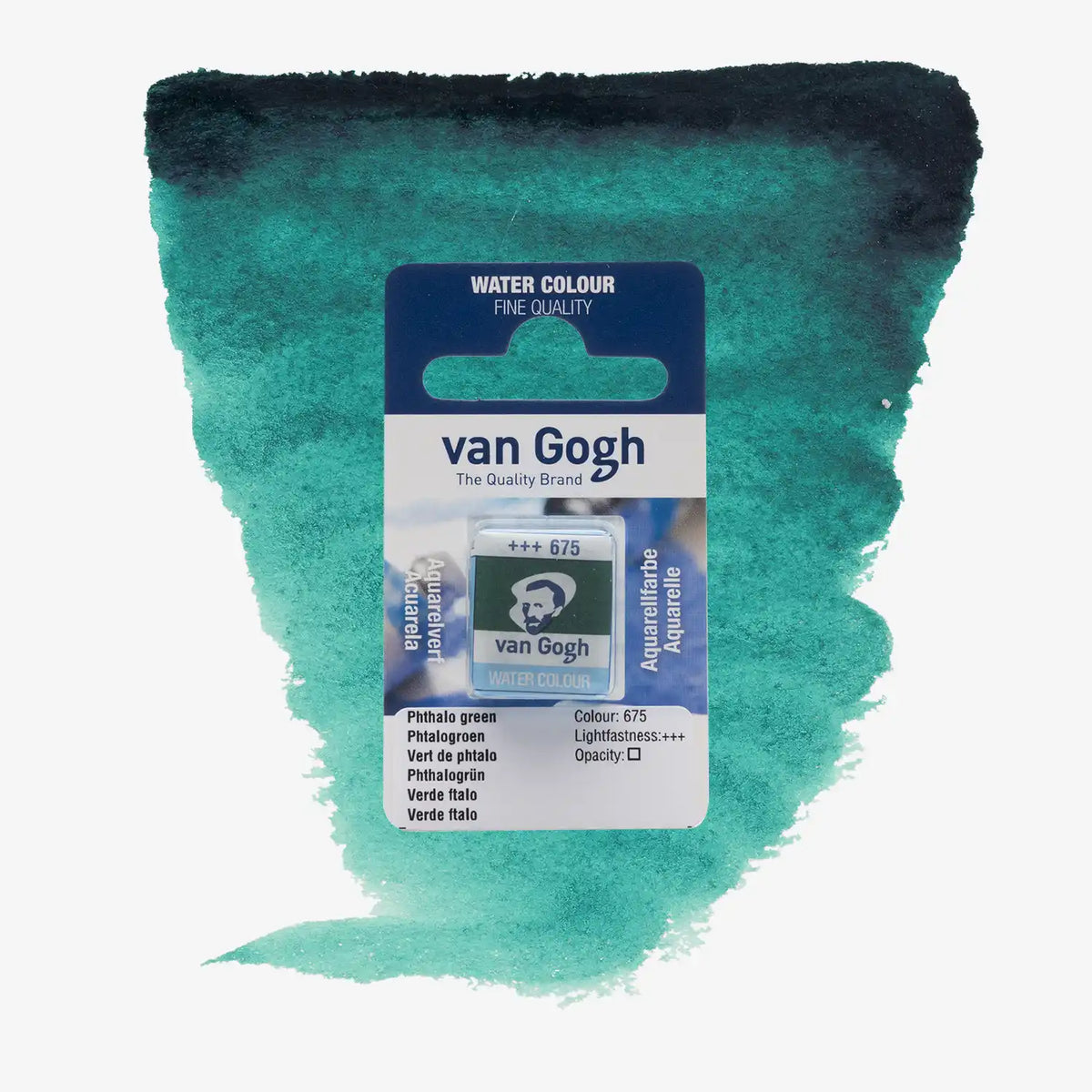 VanGogh_feste-Aquarellfarbe-im-halben-Naepfchen-auf-Farbkarte-Farbfamilie-Gruen-FArbe_Phthalo-_Gruen-675