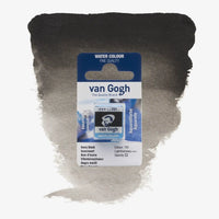 VanGogh_feste-Aquarellfarbe-im-halben-Naepfchen-auf-Farbkarte-Farbfamilie-Schwarz-FArbe-Elfenbein-_Schwarz-701