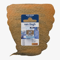 VanGogh_feste-Aquarellfarbe-im-halben-Naepfchen-auf-Farbkarte-Farbfamilie-Braun-FArbe-Bronze-811