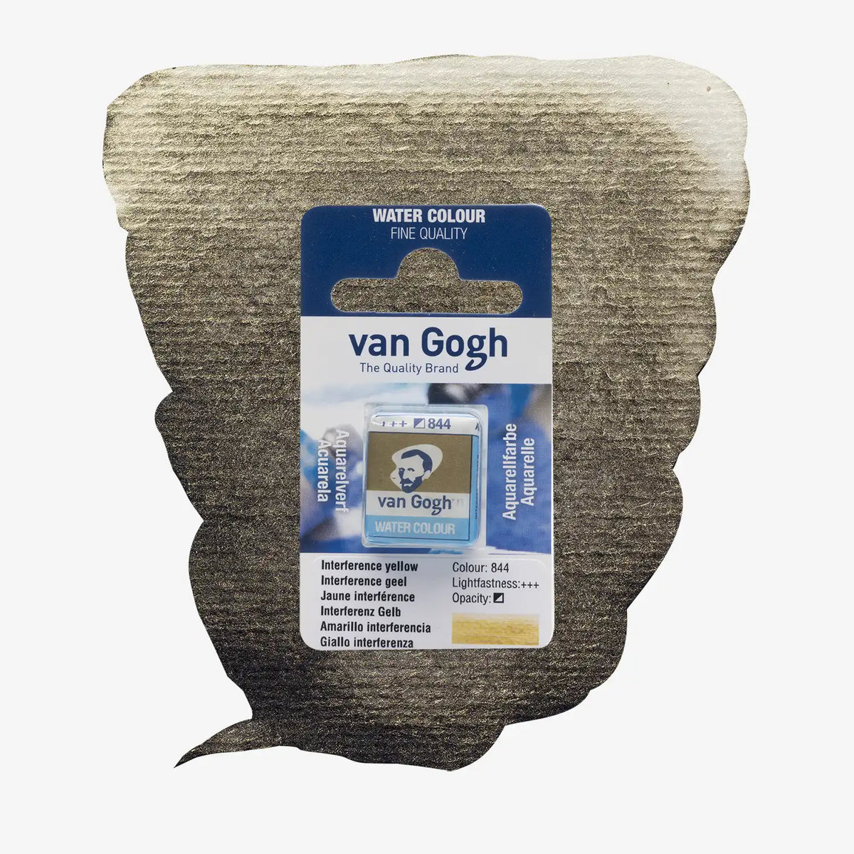 VanGogh_feste-Aquarellfarbe-im-halben-Naepfchen-auf-Farbkarte-Farbfamilie-Gelb-FArbe-Interferenz-_Gelb-844