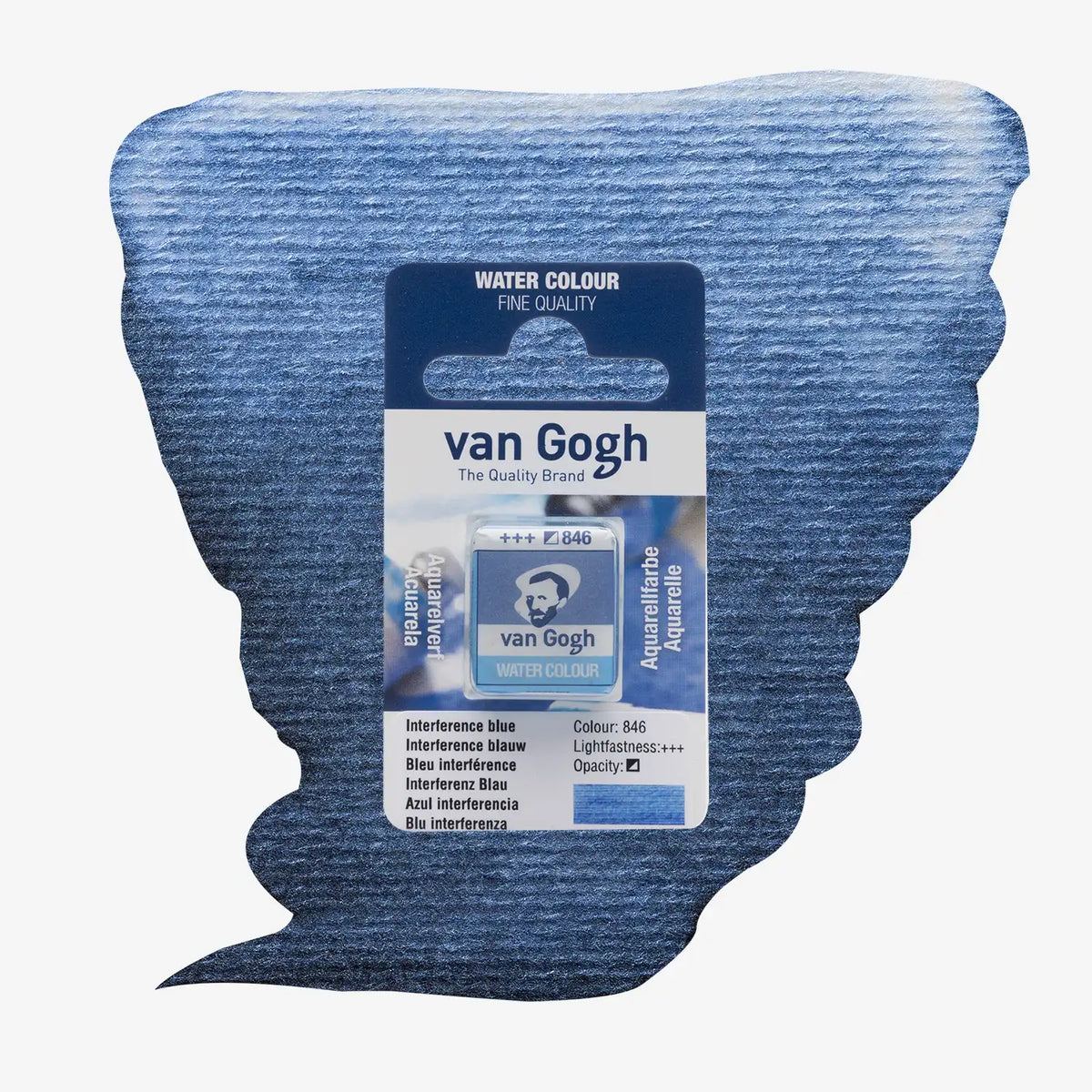 VanGogh_feste-Aquarellfarbe-im-halben-Naepfchen-auf-Farbkarte-Farbfamilie-Blau-FArbe_Interferen-_Blau-846