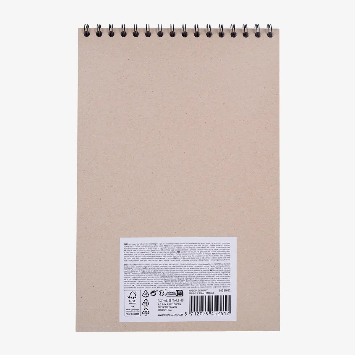 Talens-Pantone-Sketchbook-Format-A4-30Blatt-180grm-Produktansicht-cover-von-hinten