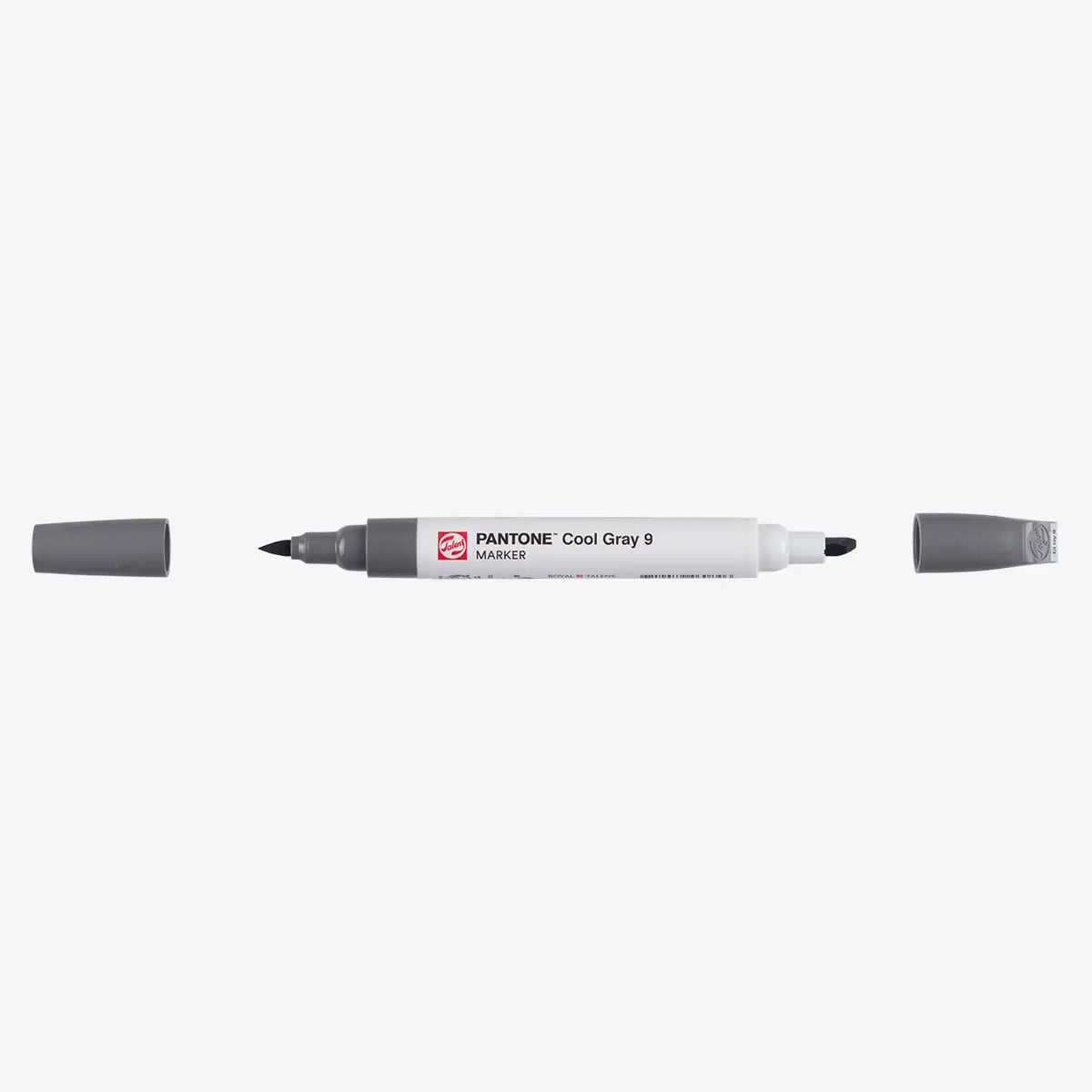 Talens-Pantone-Marker-Cool-Gray-9-Stift-mit-Kappe-geoeffnet