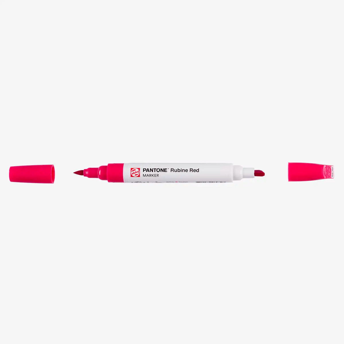 Talens-Pantone-Marker-Rubinrot-Stift-mit-Kappe-geoeffnet