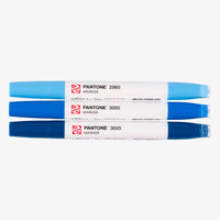 Pantone-Marker-3er-Set-blau-Stifte-mit-Kappe-geschlossen