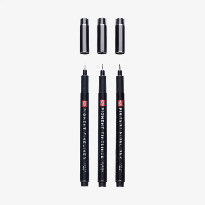 90480932_Talens-Pigment-Fineliner-Medium-Set-3Stueck-Stifte-mit-abgenommener-Kappe-Produktansicht