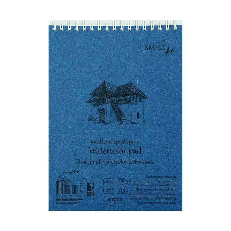 Watercolor pad Authentic / Aquarellpapier / 280grm² / A5 / Spiralblock