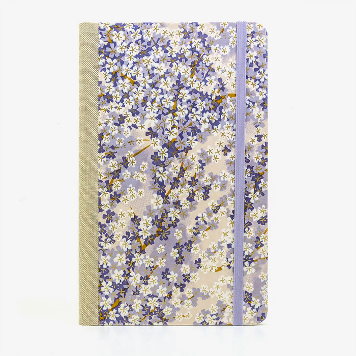 A5-dotted-small-chiyogami-cover-motiv-Bluetenmeer-flieder-vorn