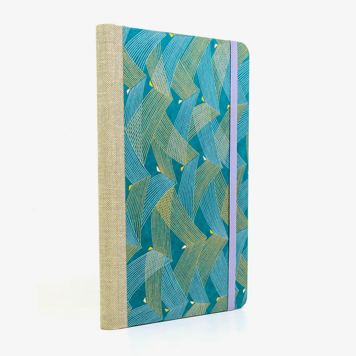 A5-dotted-small-chiyogami-cover-motiv-saitenspiel-petrol-seitlich-hinten