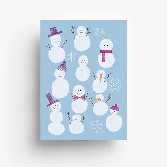 A6-Postkarte-Schneemann-Cover-Produkt-vorn