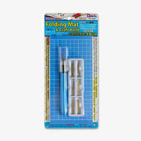 AMI-Skalpel-set-9-teilig-FoldingMat_amp_Craft-Knife_-produktanssicht-in Verpackung