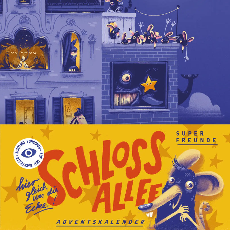 Adventskalender-Hier-gleich-um-die-Ecke-A4-Schlossallee-Superfreunde-aus-Leipzig-Cover-vorn