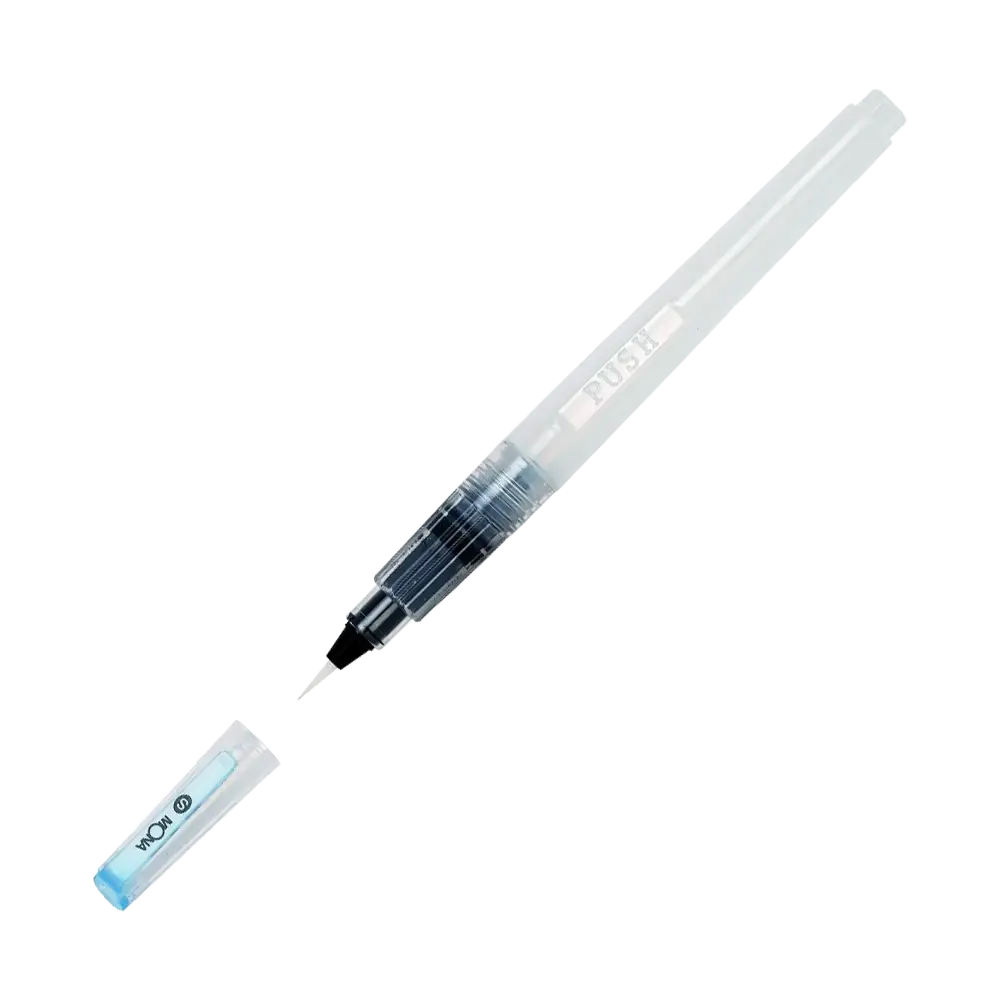 Ami-watterbrush-groesse-S-Produktansicht-geoeffneter-Stift-mit-Deckel