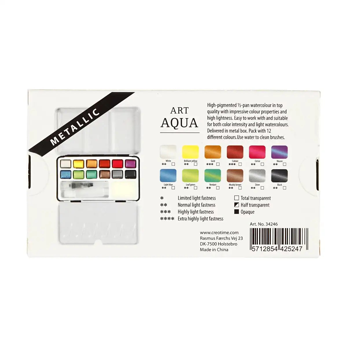 Aquarell-Metallic-FArbkaste-12-Farben-1Pinsel-1Schwam-im-Metallkasten-Kasten-aufgeklappt-Ansicht-Verpackung-Rueckseite