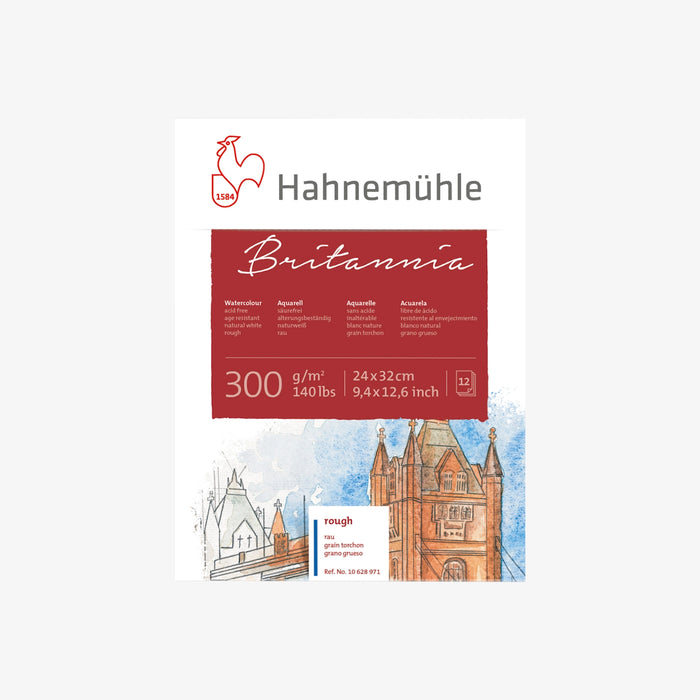 Britannia / Aquarellblock / 300g/m² / naturweiß / rau / grain torchon