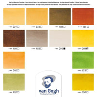 Van Gogh / Aquarellfarben / Shades of Nature / Aquarellset mit 12 Farben