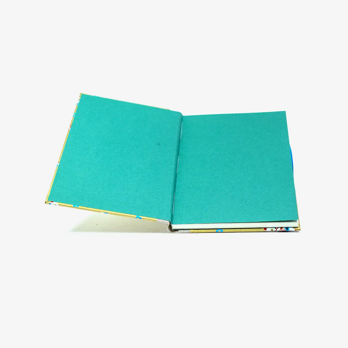 Aquarellskizzenbuch-17x12_2cm-32Seiten-100_Baumwolle-270g-mit-cover-Chiyogami-bezogen-Motiv-Winkekatze-gold-aufgeschlagen-3