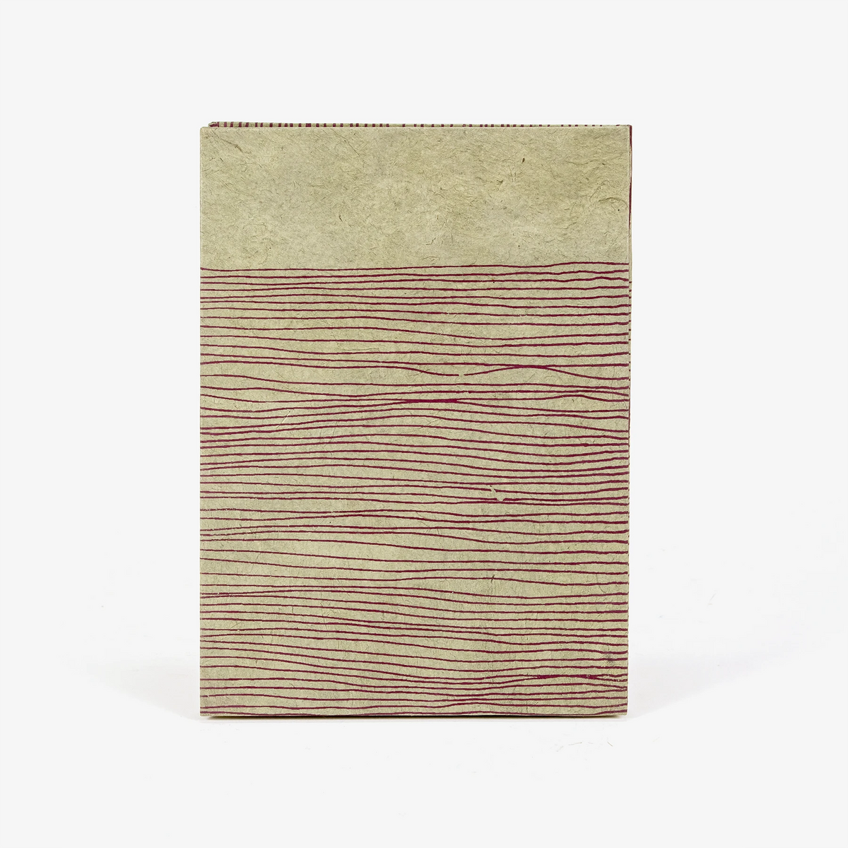 Aquarell-Leporello-Format-12x17cm-fuer-14Fotos-Loktapapier-gekreuzte-Linien-rot-auf-grau-Produktansicht-Cover-hinten
