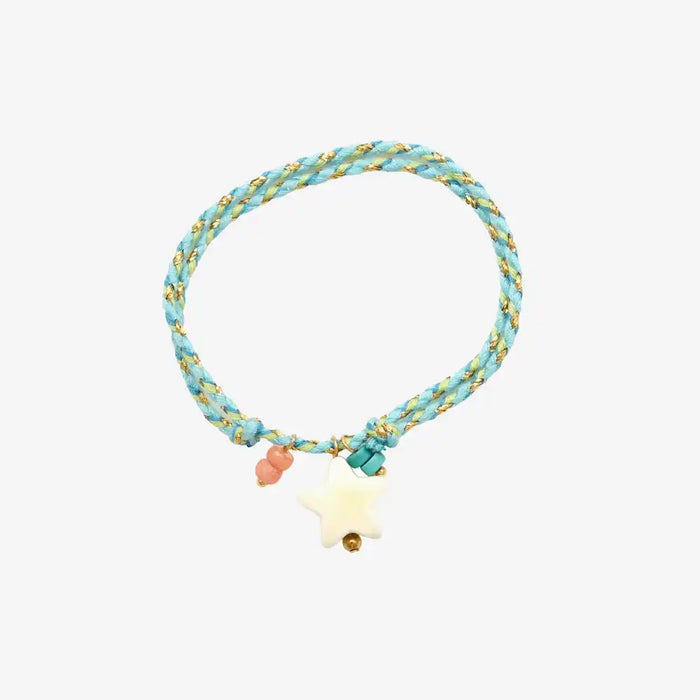 Armband-Polyesterband-Hoshi-Bohem-Tuerkis-Groesse-verstellbar-Produktansicht