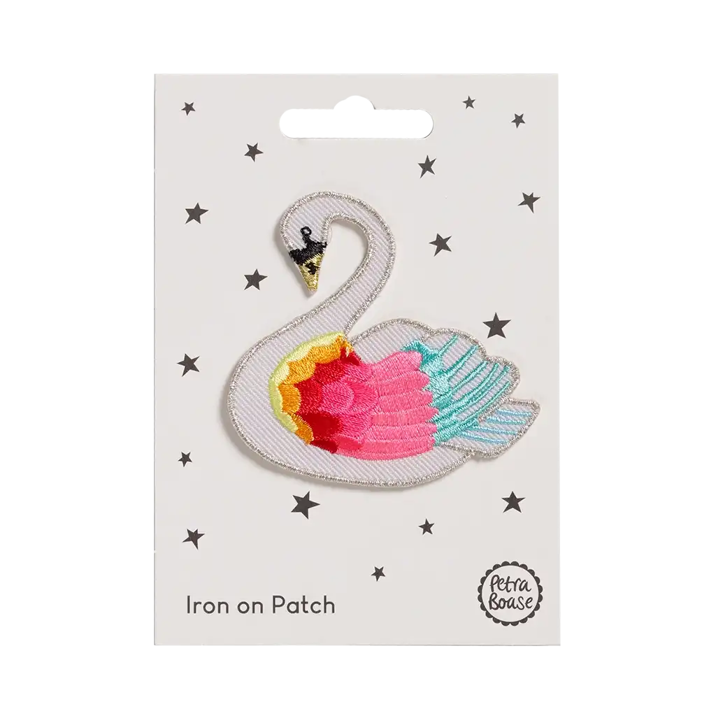 Aufbügel Patch / Regenbogenschwan