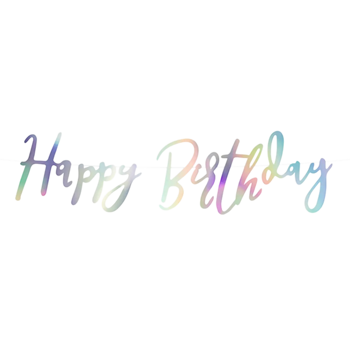 Bannergirlande / Happy Birthday / Iridescent