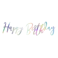 Bannergirlande / Happy Birthday / Iridescent