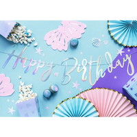 Bannergirlande / Happy Birthday / Iridescent