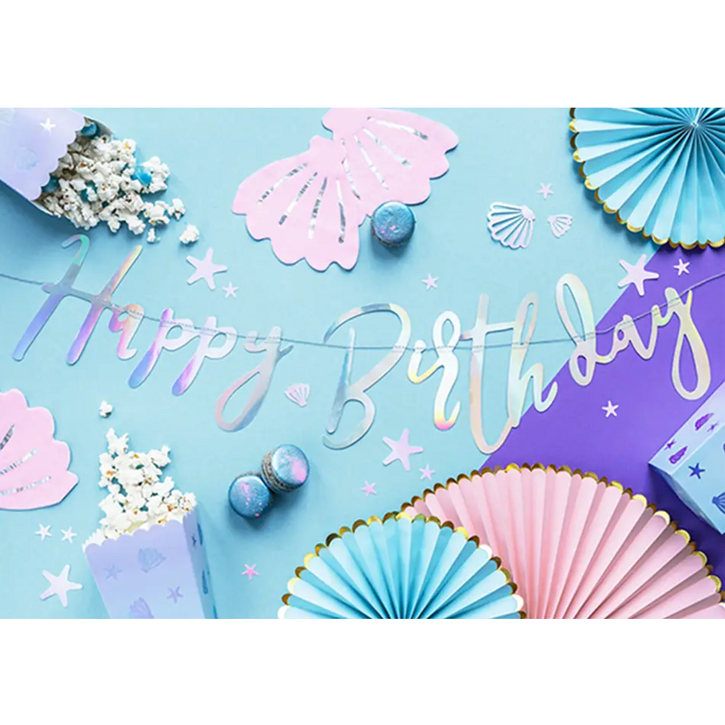 Bannergirlande / Happy Birthday / Iridescent