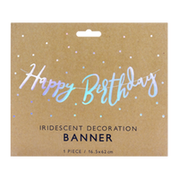 Bannergirlande / Happy Birthday / Iridescent