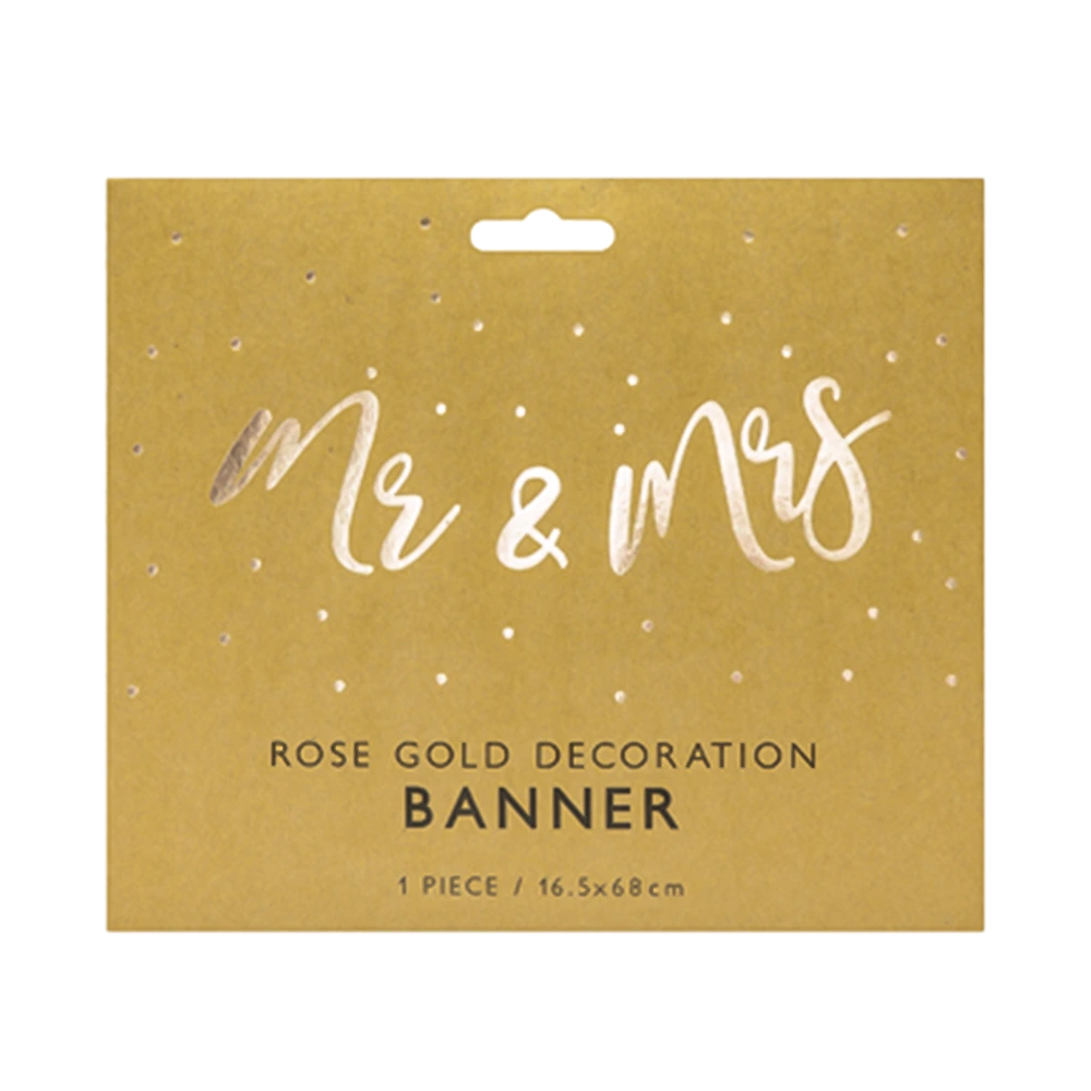 Bannergirlande / Mr & Mrs / Gold