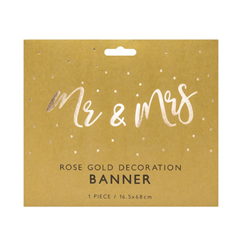 Bannergirlande / Mr & Mrs / Gold