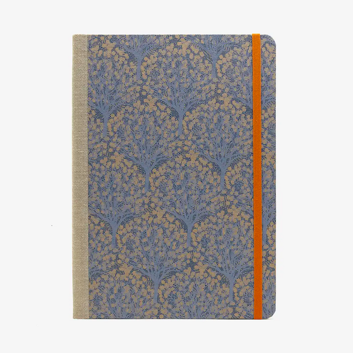 Skizzenbuch Blanko / 192 Seiten / handgemacht / Siebdruckpapier / Blaupause Baum flieder