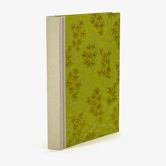 Fotoalbum / H30xB23cm / 60 Seiten / Chiyogami, Botanisch-grün-silber-gold
