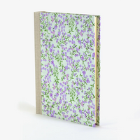 Fotoalbum / H30xB23cm / 60 Seiten / Katazome Shi - Flower-Blütenraken-flieder-grün