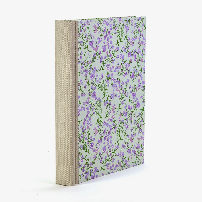 Fotoalbum / H30xB23cm / 60 Seiten / Katazome Shi - Flower-Blütenraken-flieder-grün