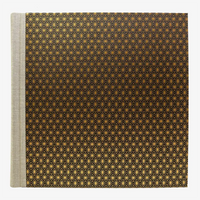 Blaupause-Fotoalbum-H30xB30cm-60-schwarze-Seiten-Motiv-Ashanoa-Muster-Kupfer-von-vorn