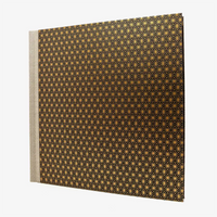 Blaupause-Fotoalbum-H30xB30cm-60-schwarze-Seiten-Motiv-Chiyogami-Ashanoa-Muster-Kupfer-seitlich-von-vorn