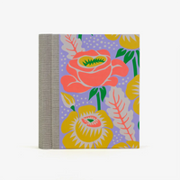 Fotoalbum / H15xB10cm / 30 Folientaschen / Offset / neon Blüte auf Flieder