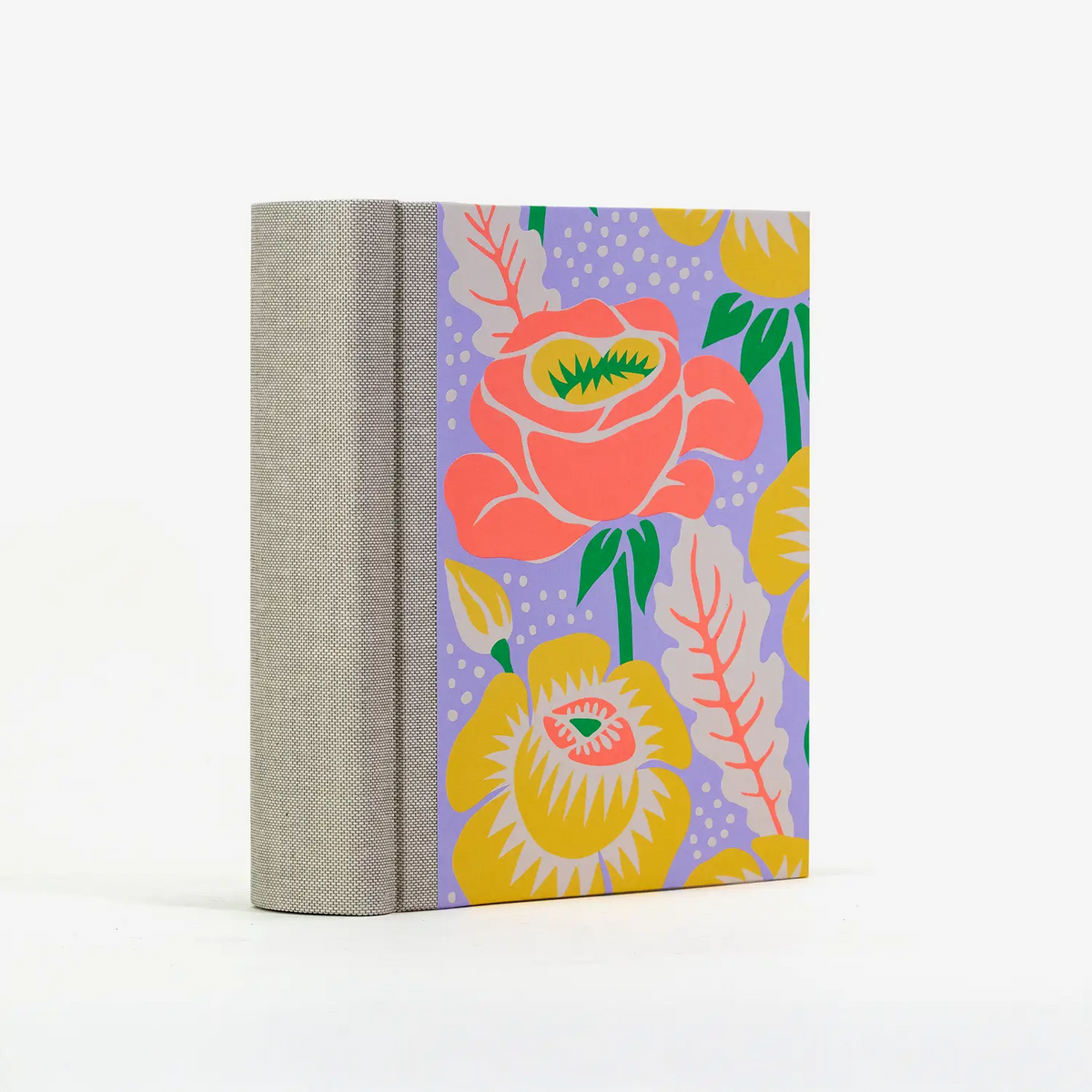 Fotoalbum / H15xB10cm / 30 Folientaschen / Offset / neon Blüte auf Flieder