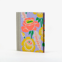 Fotoalbum / H15xB10cm / 30 Folientaschen / Offset / neon Blüte auf Flieder