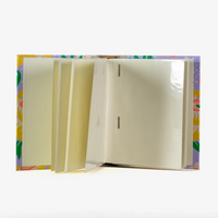 Fotoalbum / H15xB10cm / 30 Folientaschen / Offset / neon Blüte auf Flieder